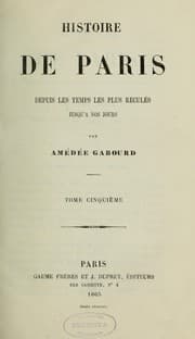Tapa de Histoire de Paris, depuis les temps les plus reculés jusqu'à nos jours
