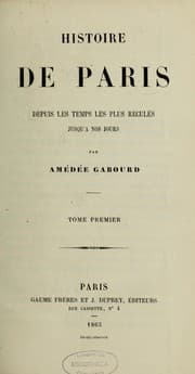 Tapa de Histoire de Paris, depuis les temps les plus reculés jusqu'à nos jours