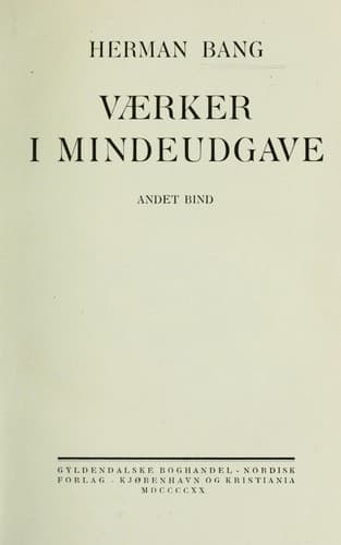 Tapa de Vaerker i mindeudgave