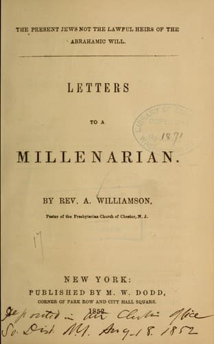 Tapa de Letters to a millenarian