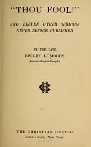 Tapa de "Thou fool!" and eleven other sermons never before published