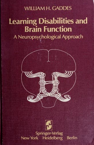 Tapa de Learning disabilities and brain function