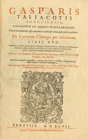 Tapa de Gasparis Taliacotii ... De curtorum chirurgia per insitionem, libri duo