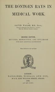Tapa de The Röntgen rays in medical work