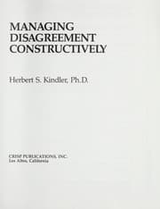 Tapa de Managing Disagreement Constructively (Fifty-Minute)