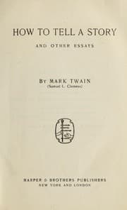 Tapa de How to Tell a Story and Other Essays (16 works)