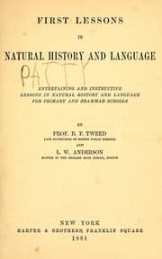 Tapa de First lessons in natural history and language