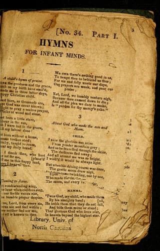 Tapa de Hymns for infant minds