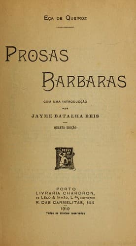 Tapa de Prosas barbaras