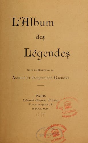 Tapa de L'Album des légendes
