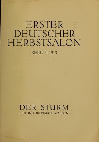 Tapa de Erster deutscher Herbstsalon