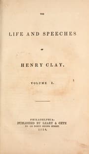 Tapa de The life and speeches of Henry Clay