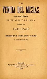 Tapa de La venida del Mesías
