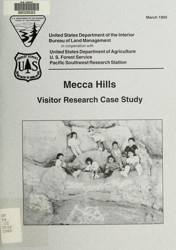 Tapa de Mecca Hills visitor research case study