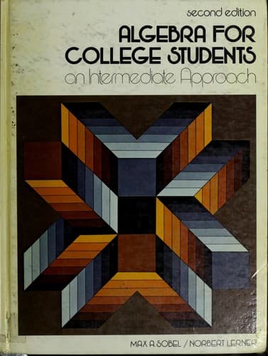 Tapa de Algebra for college students