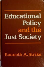 Tapa de Educational policy and the just society