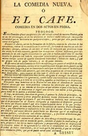 Tapa de La comedia nueva, o, El café