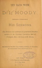 Tapa de Ten days with D. L. Moody, comprising a collection of his sermons