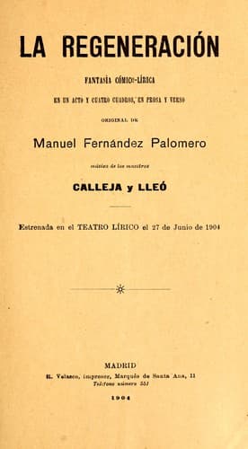 Tapa de La regeneración