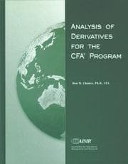 Tapa de Analysis of Derivatives for the CFA Program