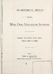 Tapa de Historical sketch of the 56th Ohio volunteer infantry during the great Civil War from 1861 to 1866