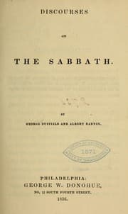 Tapa de Discourses on the Sabbath