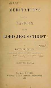 Tapa de Meditations on the passion of Our Lord Jesus Christ