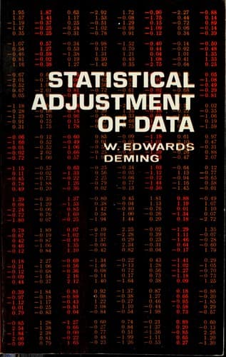 Tapa de Statistical adjustment of data