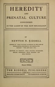 Tapa de Heredity and prenatal culture considered in the light of the new psychology