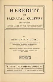 Tapa de Heredity and prenatal culture considered in the light of the new psychology