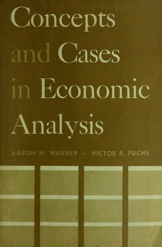 Tapa de Concepts and cases in economic analysis