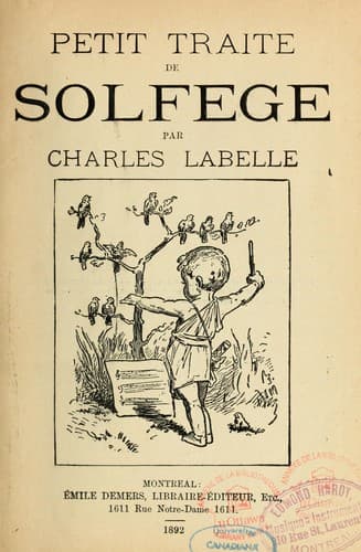 Tapa de Petit traîté de solfège