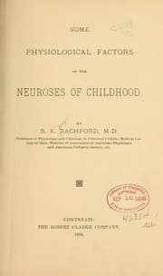Tapa de Some physiological factors of the neuroses of childhood