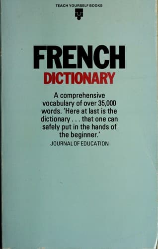 Tapa de Concise French and English Dictionary