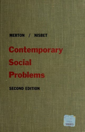 Tapa de Contemporary social problems