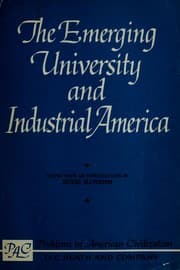 Tapa de The emerging university and industrial America