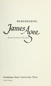 Tapa de Remembering James Agee