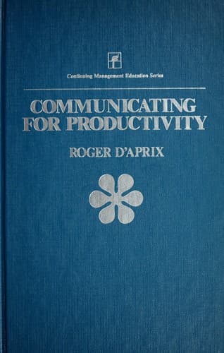 Tapa de Communicating for productivity