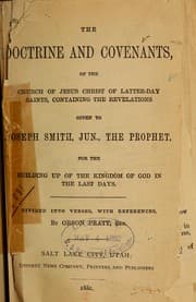Tapa de The doctrine and covenants, of the Church of Jesus Christ of Latter-day Saints