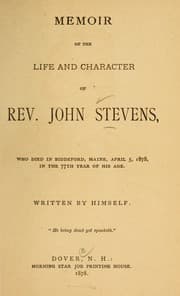Tapa de Memoir of the life and character of Rev. John Stevens ...