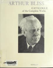 Tapa de Arthur Bliss, catalogue of the complete works