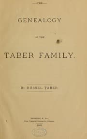 Tapa de The genealogy of the Taber family