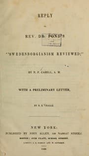 Tapa de Reply to Rev. Dr. Pond's "Swedenborgianism reviewed