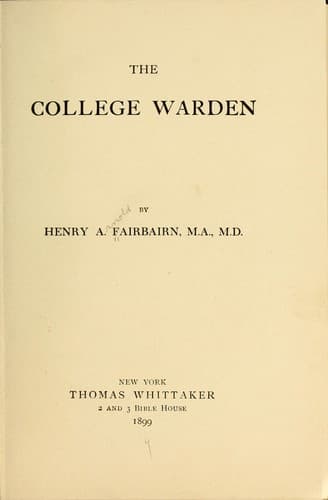 Tapa de The college warden