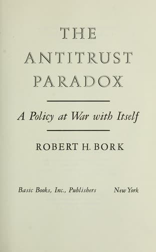 Tapa de The antitrust paradox