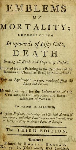 Tapa de Emblems of mortality