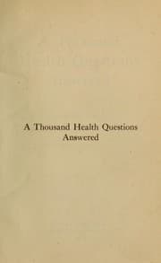 Tapa de A thousand health questions answered