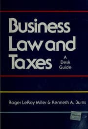 Tapa de Business law and taxes