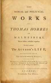 Tapa de The moral and political works of Thomas Hobbes of Malmesbury