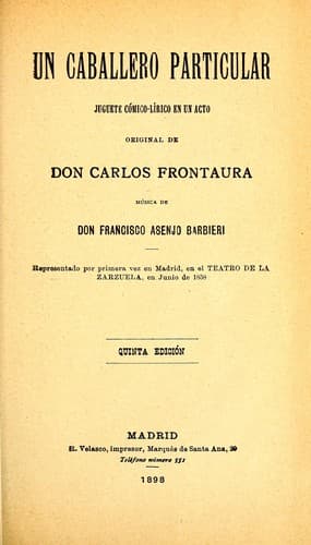 Tapa de Un caballero particular